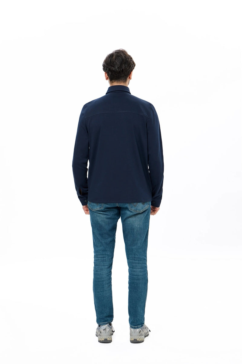 Wholesale,Luchiano Visconti, Luchiano Visconti Navy Quilted Jersey Knit Shacket, Blue, Medium-46-TagMLarge-48-TagLExtra Large-50-TagXLExtra Extra Large-52-TagXXLSmall-44-TagS