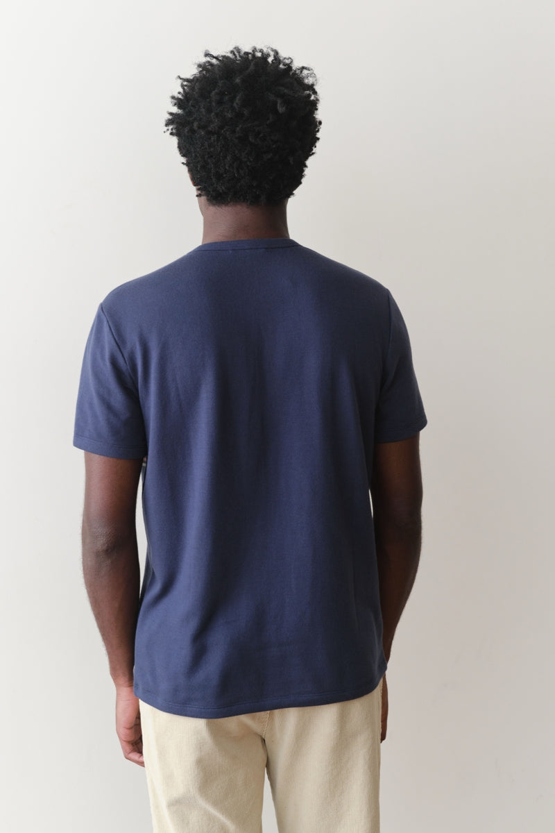 Wholesale,Marine Layer, Marine Layer Navy Jacquard Sunset Stripe Tee, Blue, Extra Extra Large-52-TagXXL