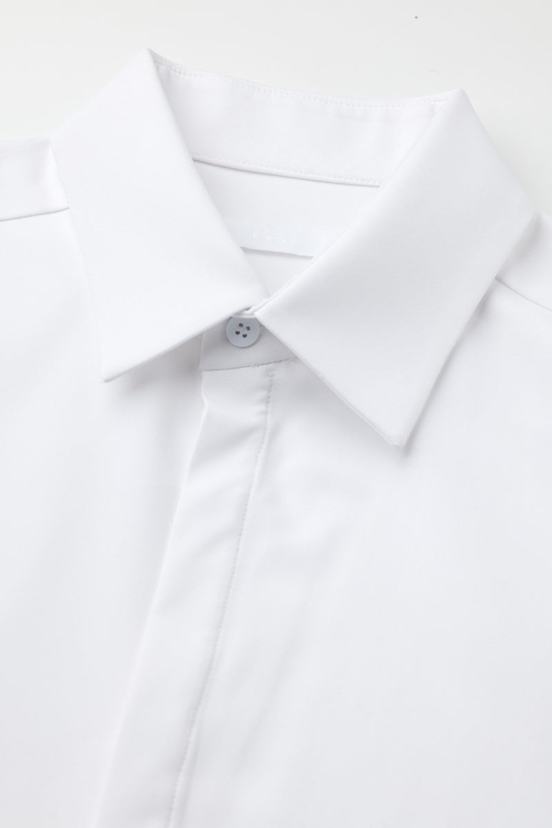 Direct From Brand,FYNE, FYNE White Moisture Absorption Slim Fit Dress Shirt, White, Large-43-TagL