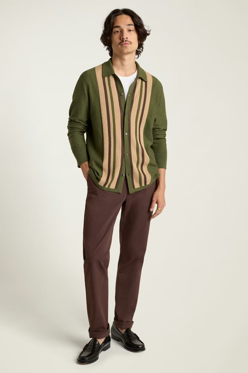 Wholesale,Bonobos, Bonobos Green/Tan Stripe Cashmere Full Button Cardigan, Green, Small-40-TagSMedium-42-TagMLarge-45-TagLExtra Large-48-TagXLExtra Extra Large-51-TagXXL