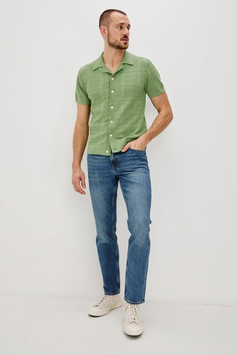 Wholesale,Rails, Rails Matcha GeoTextured Knit Shirt, Green, Extra Large-47-TagXL