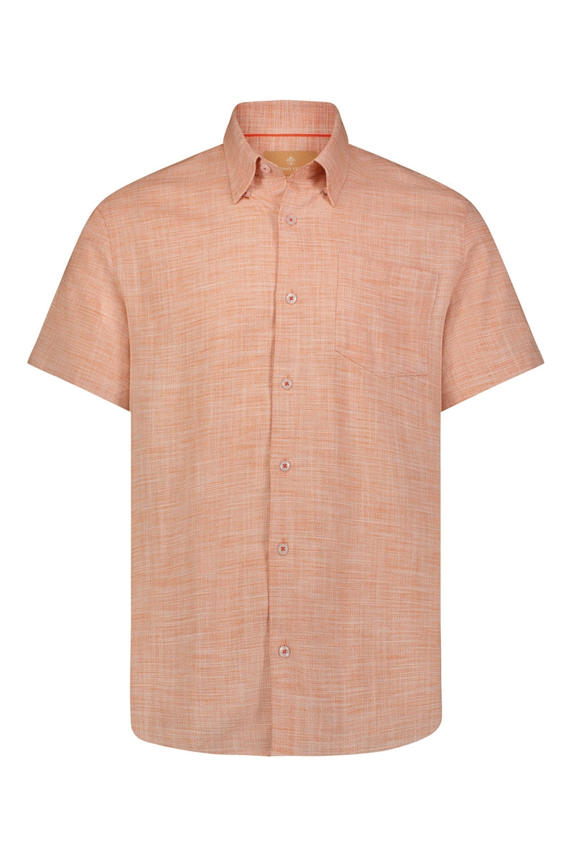 Wholesale,American Heritage, American Heritage Coral Heather Waffle Weave Short Sleeve Shirt, Orange, Small-41-TagSLarge-48-TagLExtra Large-52-TagXLExtra Extra Large-54-TagXXLMedium-44-TagM