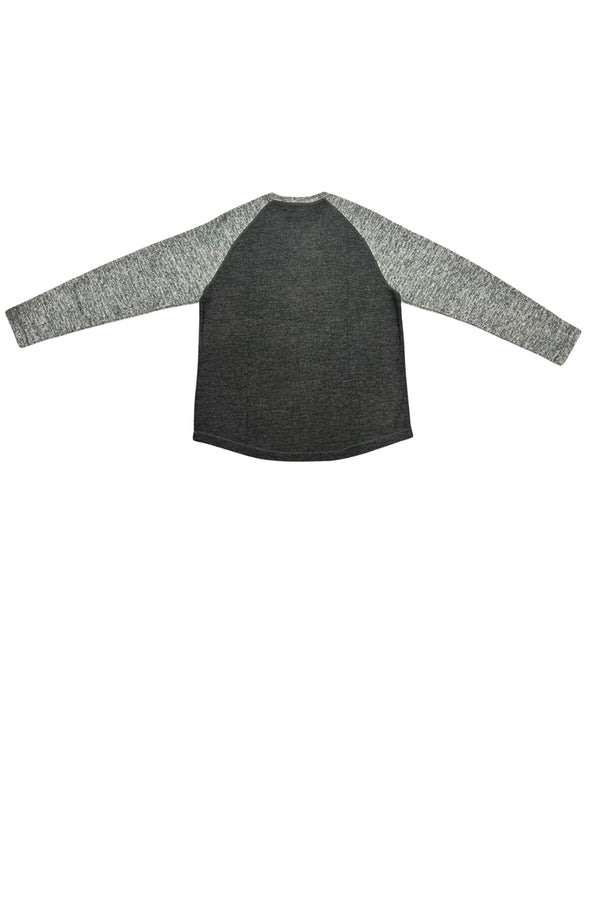 Nicoby Age of Wisdom Charcoal Fuzzy Raglan Shirt