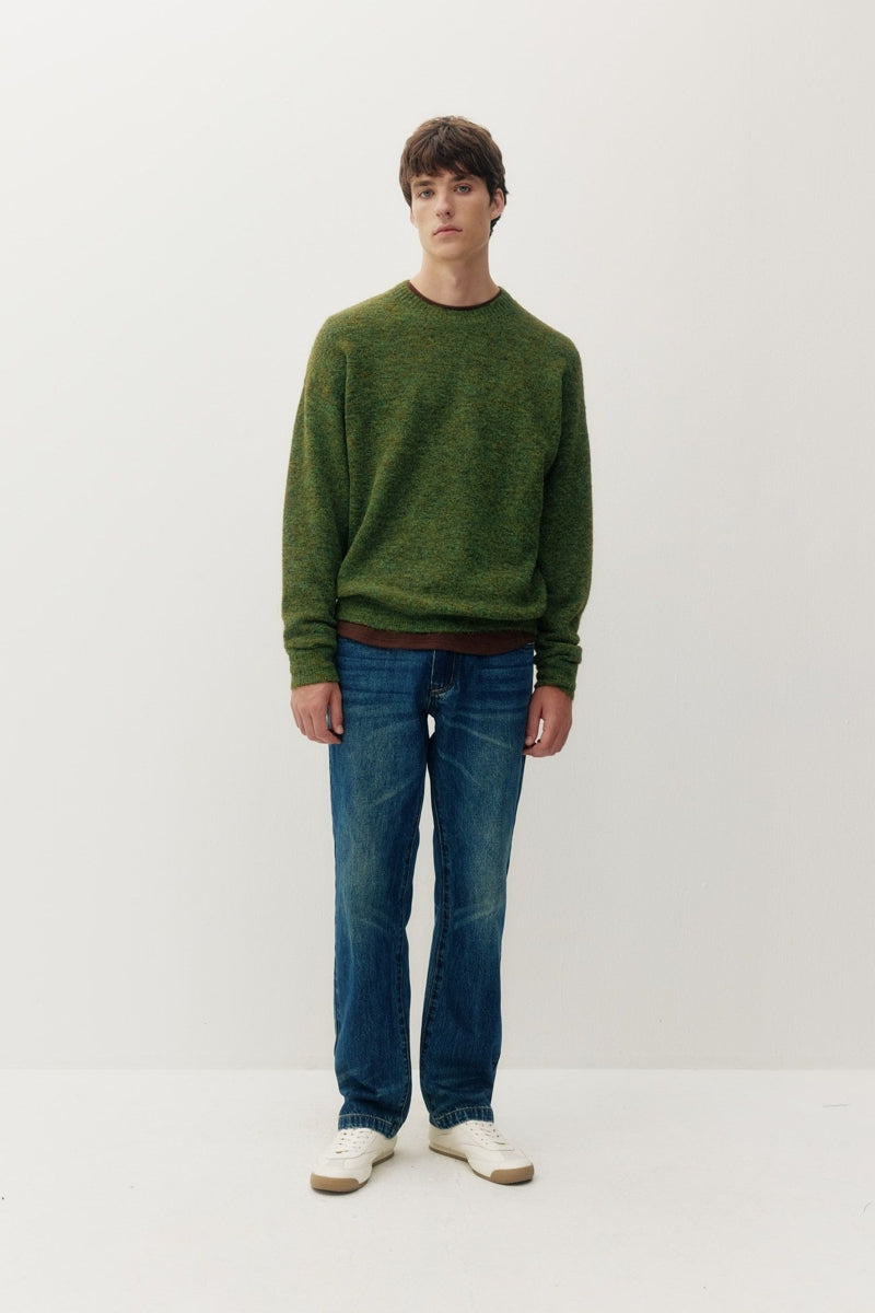 Wholesale,Kuwalla Tee, Kuwalla Tee Green Brushed Knit Crew Sweater, Green, Small-44-TagSMedium-46-TagMLarge-48-TagLExtra Large-50-TagXLExtra Extra Large-52-TagXXL