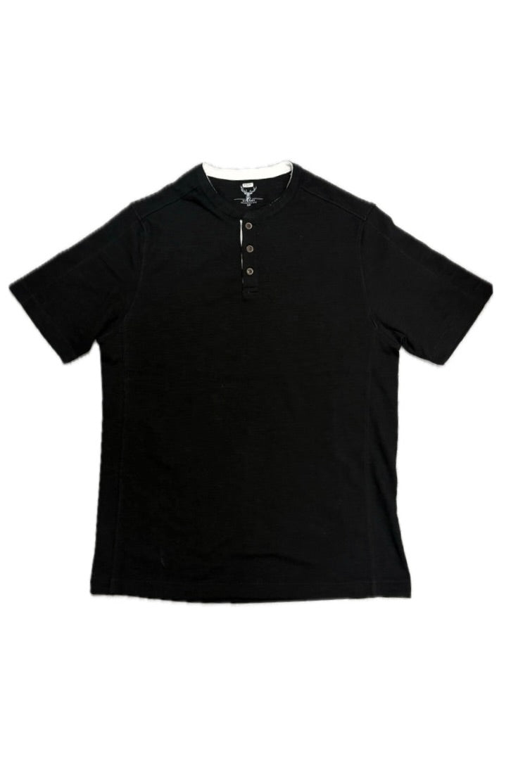 Wholesale,Nicoby Age of Wisdom, Nicoby Age of Wisdom Black Textured Henley with Contrast Trim, Black, Small-40-TagSMedium-42-TagMLarge-44-TagLExtra Large-48-TagXLExtra Extra Large-50-TagXXL