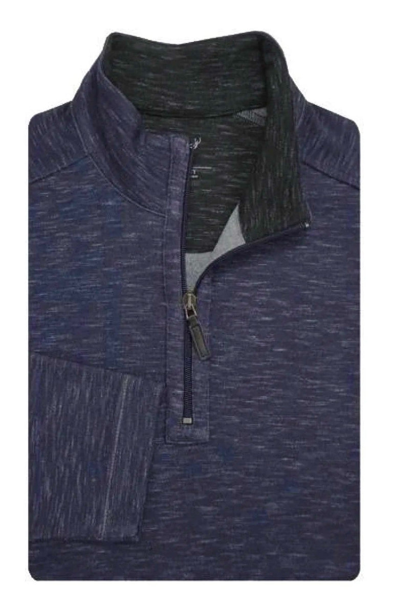 Wholesale,Nicoby Age of Wisdom, Nicoby Age of Wisdom Indigo Textured Slub Qtr Zip Pullover, Blue, Large-47-TagL