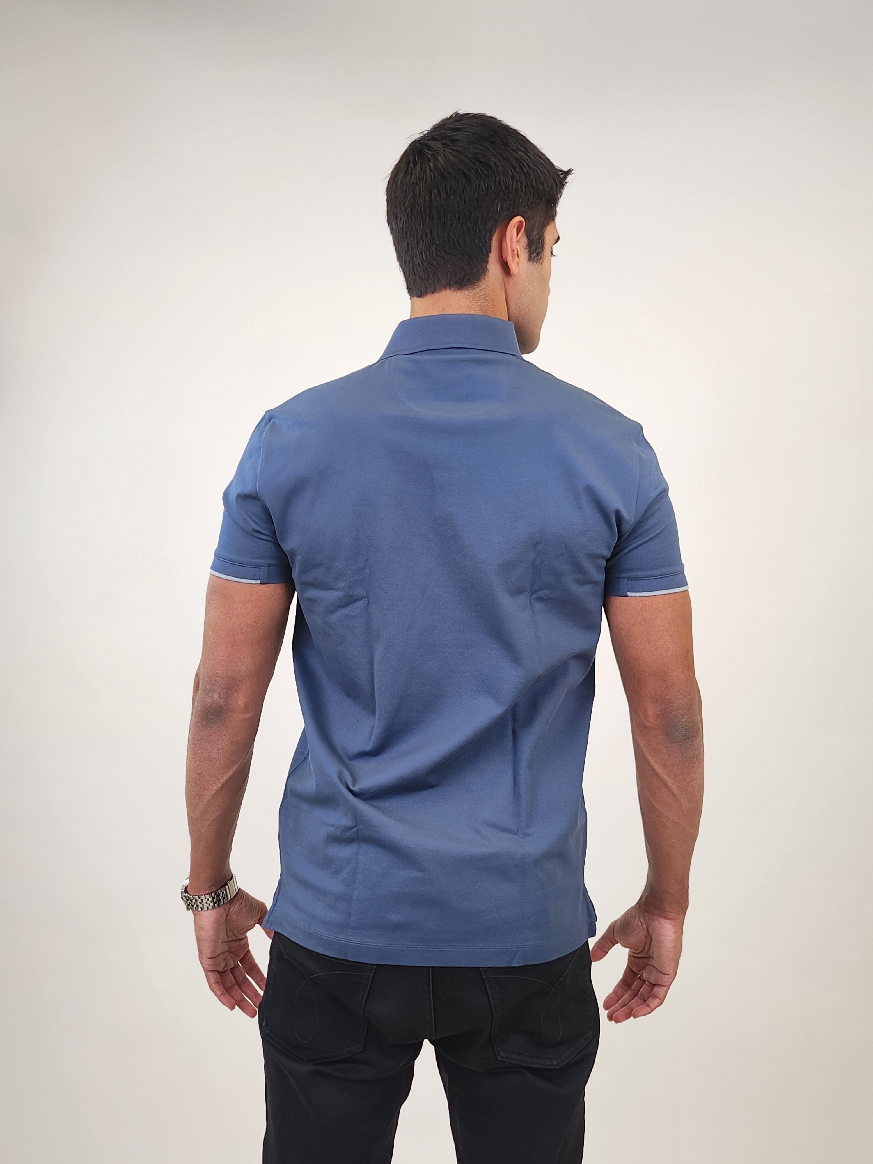 Brand Partner,R2 Amsterdam, R2 Amsterdam Blue Solid Polo, , 
