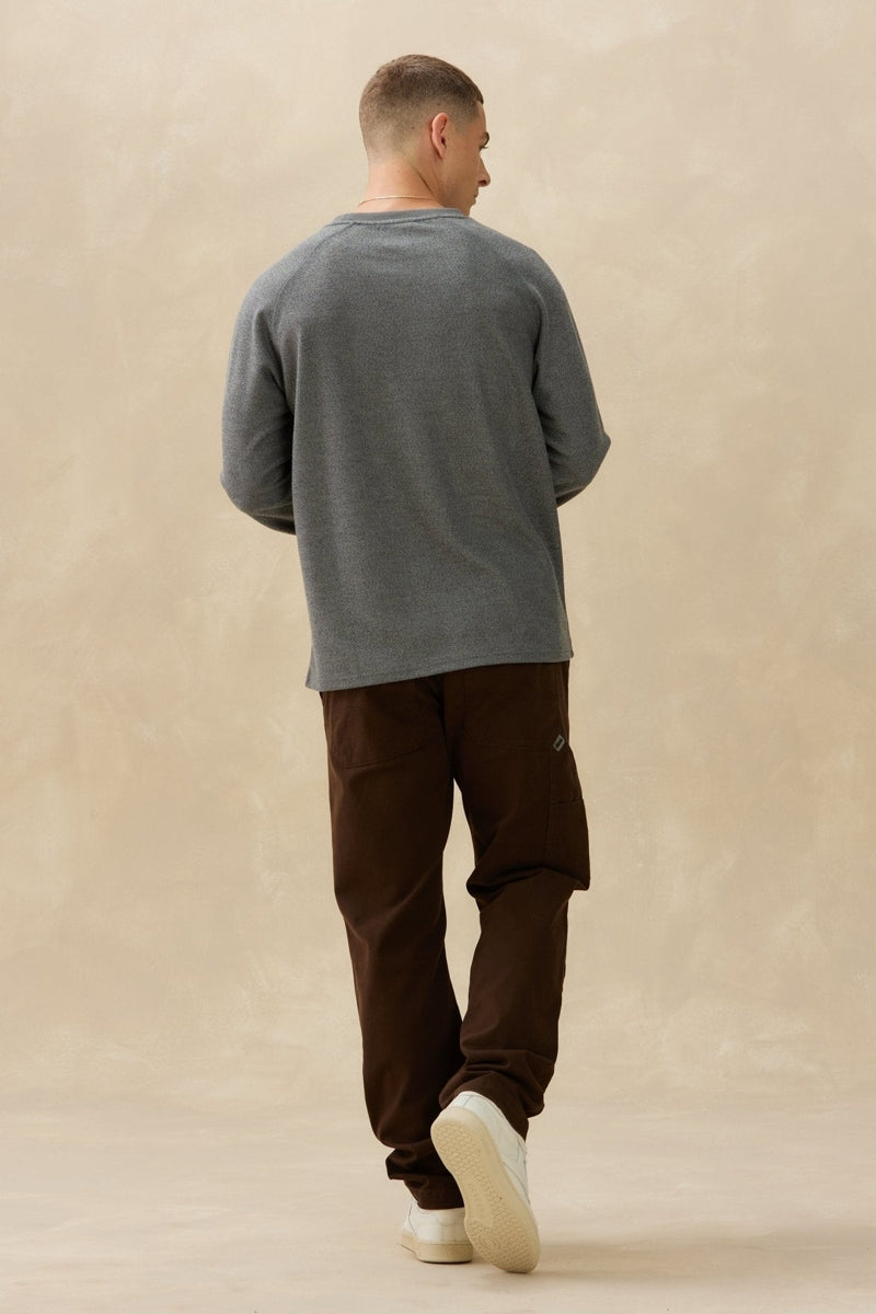 Wholesale,Kuwalla, Kuwalla Grey Marled Crewneck Thermal, Grey, Large-46-TagL