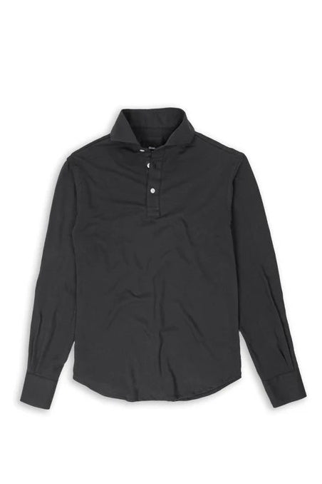 Wholesale,Brisk, Brisk Dark Grey Feather Soft Piqué Full Sleeve Polo, Grey, Medium-42-TagMLarge-46-TagLExtra Large-49-TagXLExtra Extra Large-52-TagXXLSmall-38-TagS