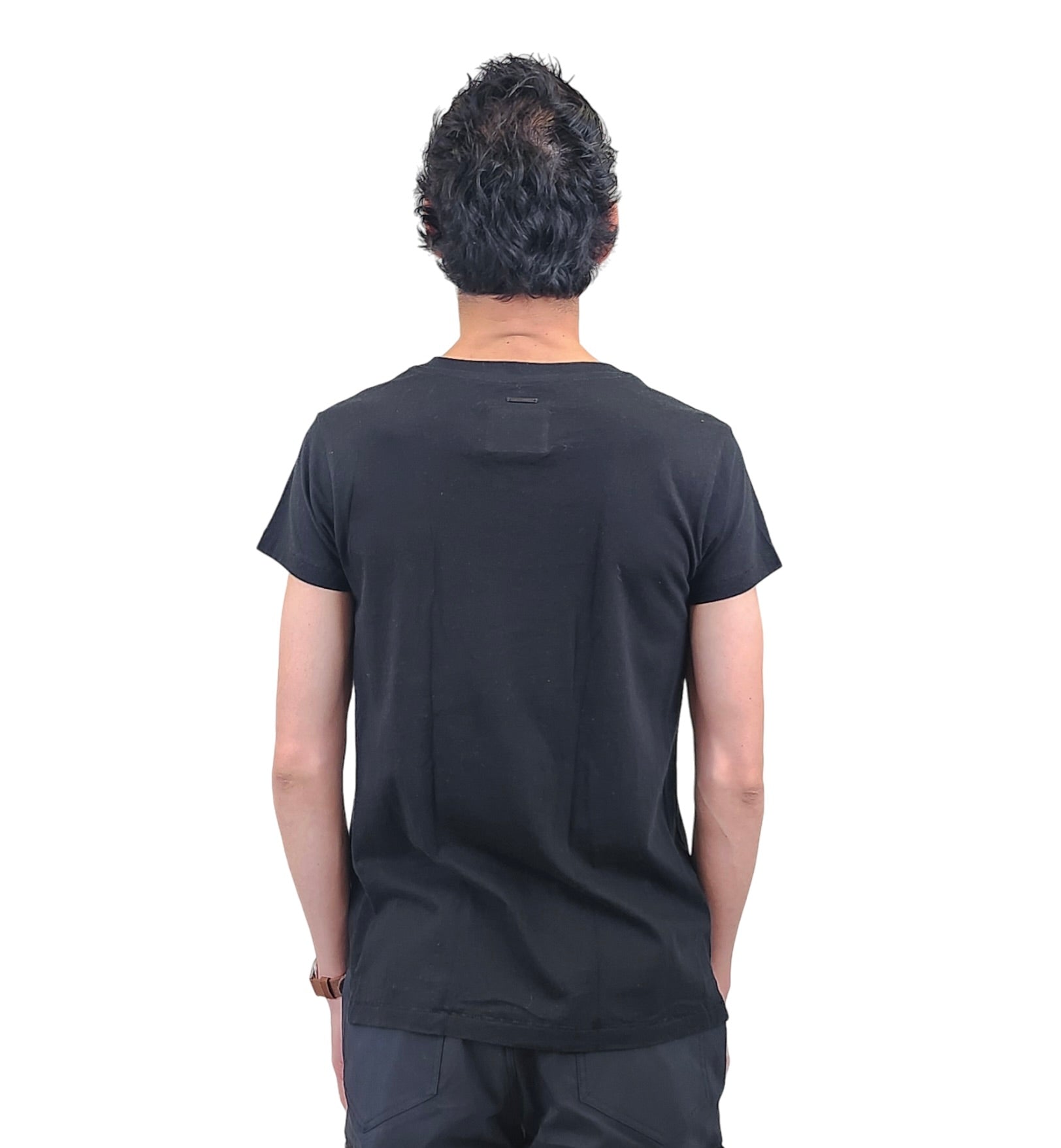 Wholesale,Reese De Luca, Reese De Luca Black V-Neck T-Shirt, Black, Small-38-TagS