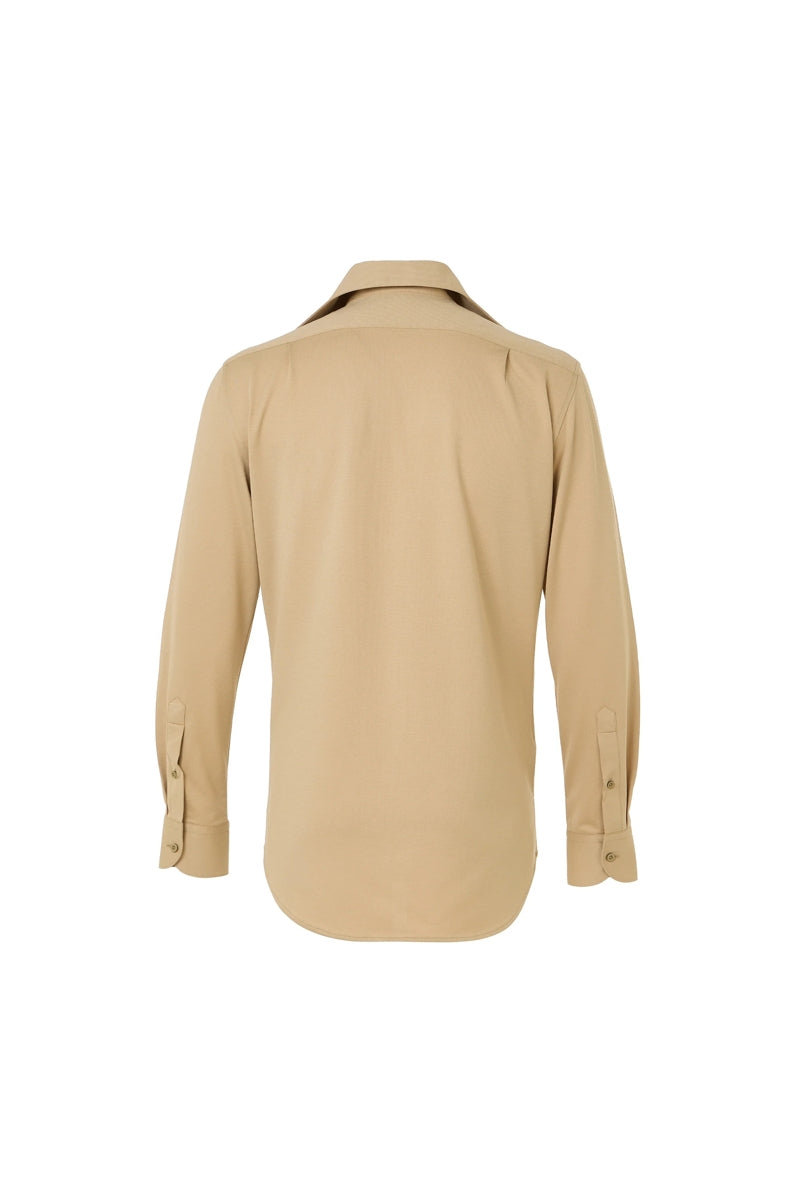 Wholesale,Luchiano Visconti, Luchiano Visconti Tan Performance Stretch Shirt, Tan, Medium-43-TagMLarge-46-TagLExtra Extra Large-52-TagXXL