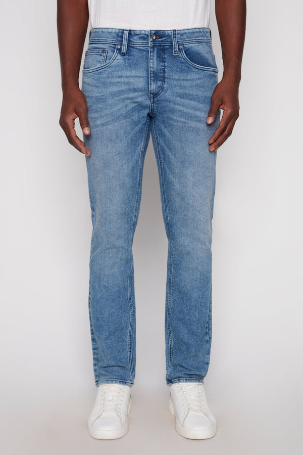 Projek Raw Indigo Wash 5-Pocket Slim Straight Jeans