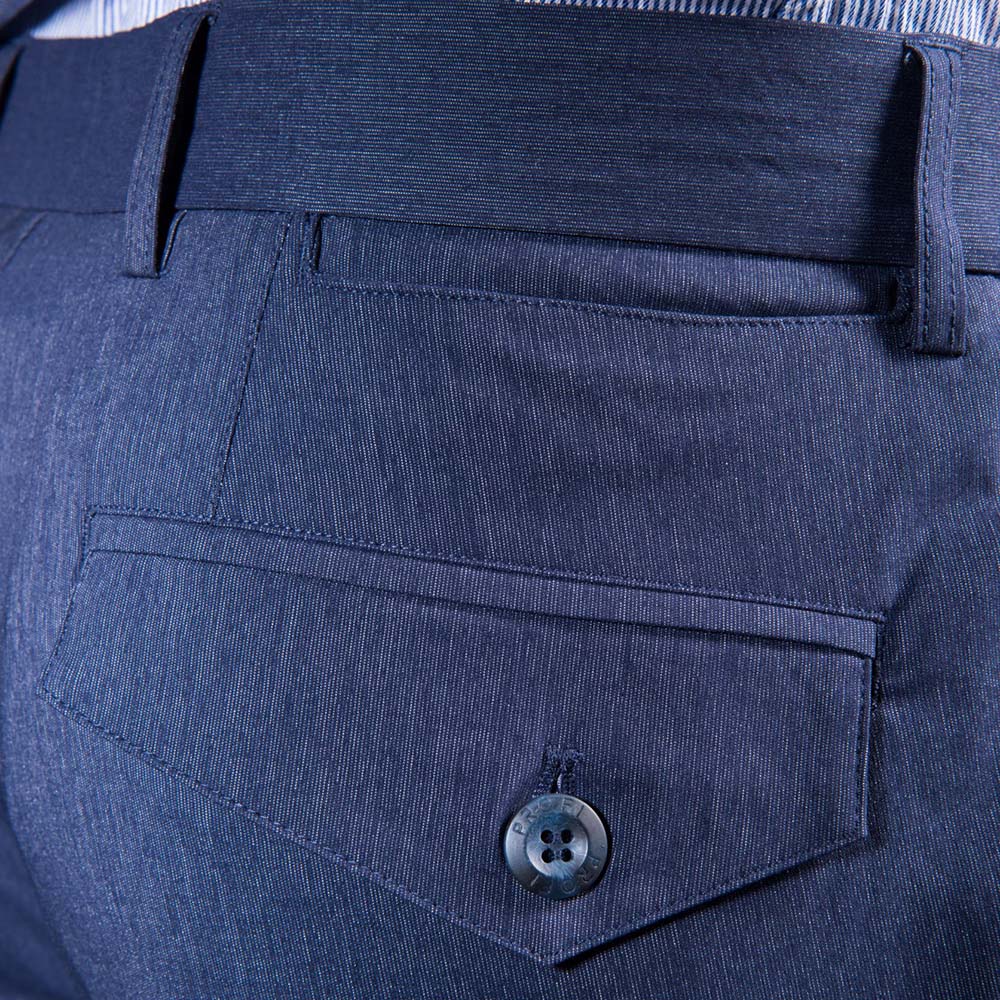Brand Partner,PROFI, PROFI Blue and White Porcelain Premium Cool-yarn Multi-pockets Casual Functional Pants, Blue, 36W-30L-Tag36