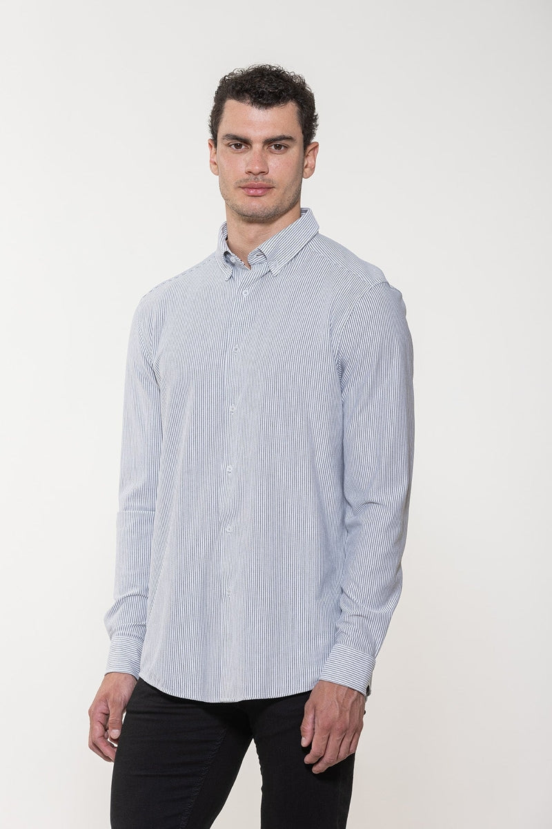 Wholesale,American Heritage, American Heritage Blue/White Striped Knit Performance Shirt, Blue, Large-47-TagLExtra Large-50-TagXLExtra Extra Large-53-TagXXLSmall-41-TagSMedium-44-TagM