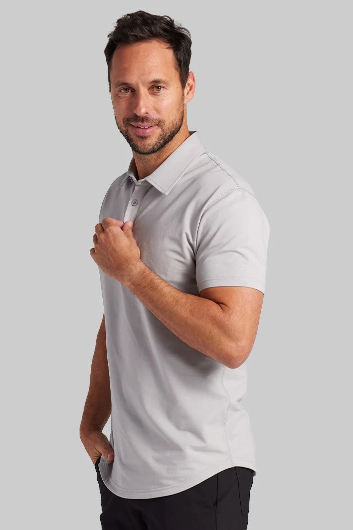 Wholesale,BYLT, BYLT Storm Drop-Cut Lux 4-way Stretch Polo, Grey, Small-38-TagS