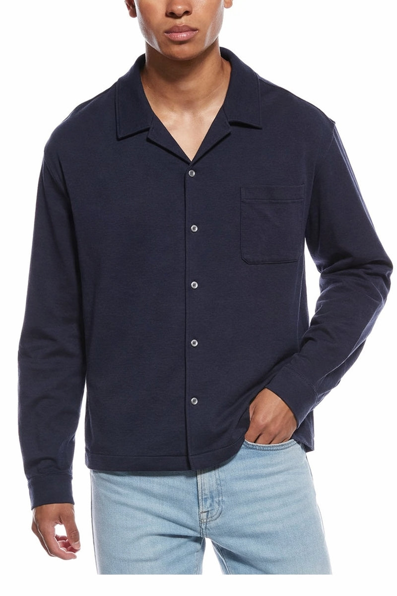 Wholesale,FRAME, FRAME Navy Cotton-jersey Relaxed Fit Shirt, Blue, Extra Large-50-TagXL