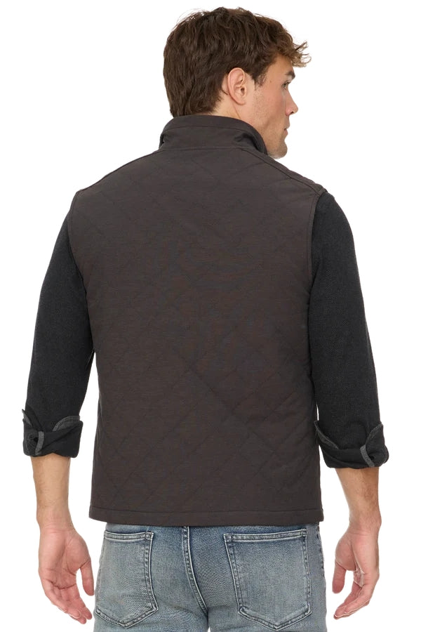 Wholesale,Flag & Anthem, Flag & Anthem Charcoal Flannel-Lined Quilted Vest, Grey, Extra Large-52-TagXLExtra Extra Large-54-TagXXL