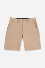 Eubi Khaki Brown Golf 9" Shorts with Hidden Drawstrings