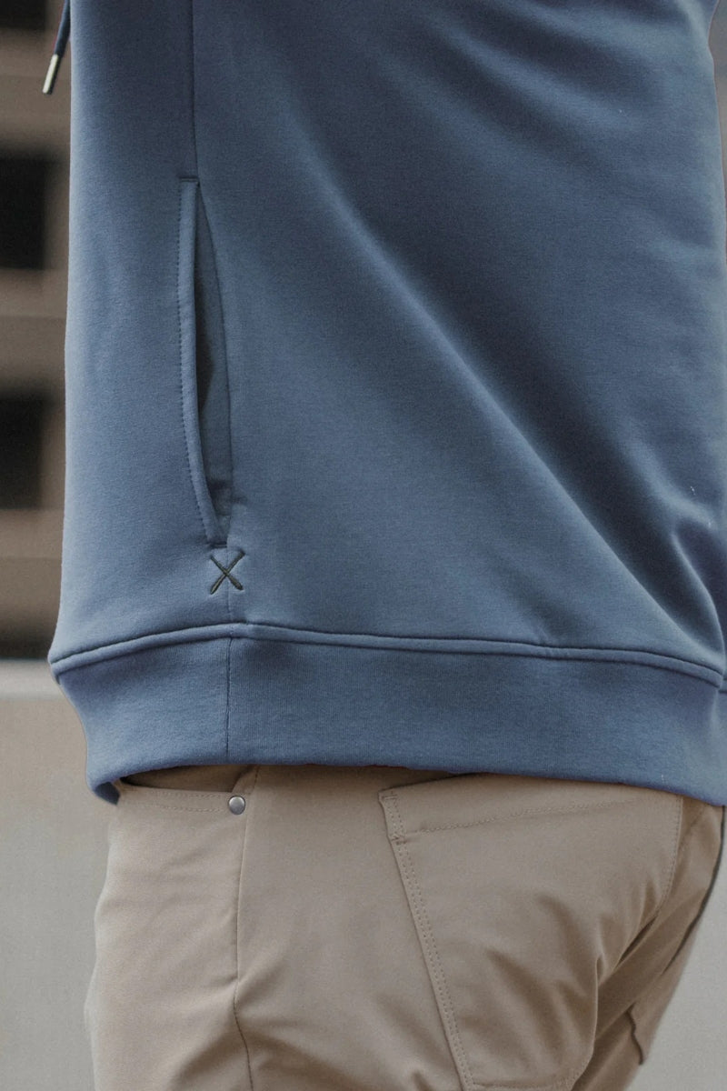 Wholesale,CUTS, CUTS Cadet Blue French Terry Hoodie, Blue, Extra Large-50-TagXL