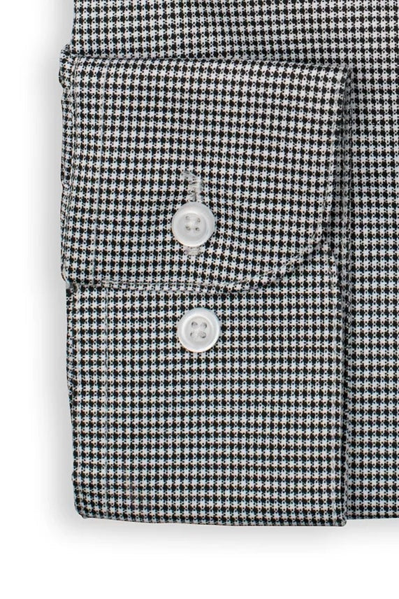 Wholesale,Tahari, Tahari Black Houndstooth Performance Stretch Shirt, Black, Small-43-TagSMedium-45-TagMLarge-47-TagLExtra Large-49-TagXLExtra Extra Large-51-TagXXL