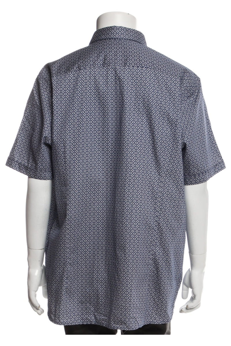 RealReal,Ted Baker, Ted Baker Blue Geo Short Sleeve Shirt, Blue, Extra Large-49-TagXL