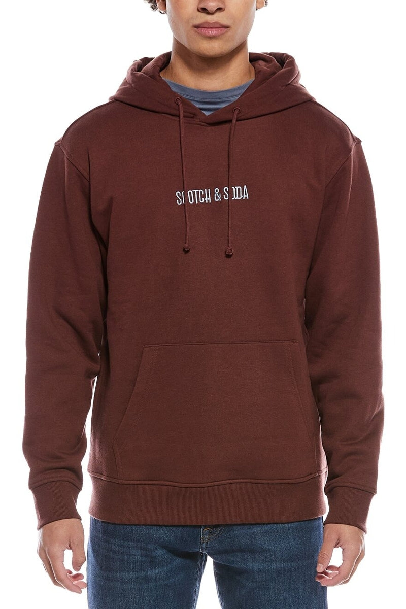 Wholesale,Scotch & Soda, Scotch & Soda Brown Fleece Graphic Hoodie, Brown, Extra Large-49-TagXL