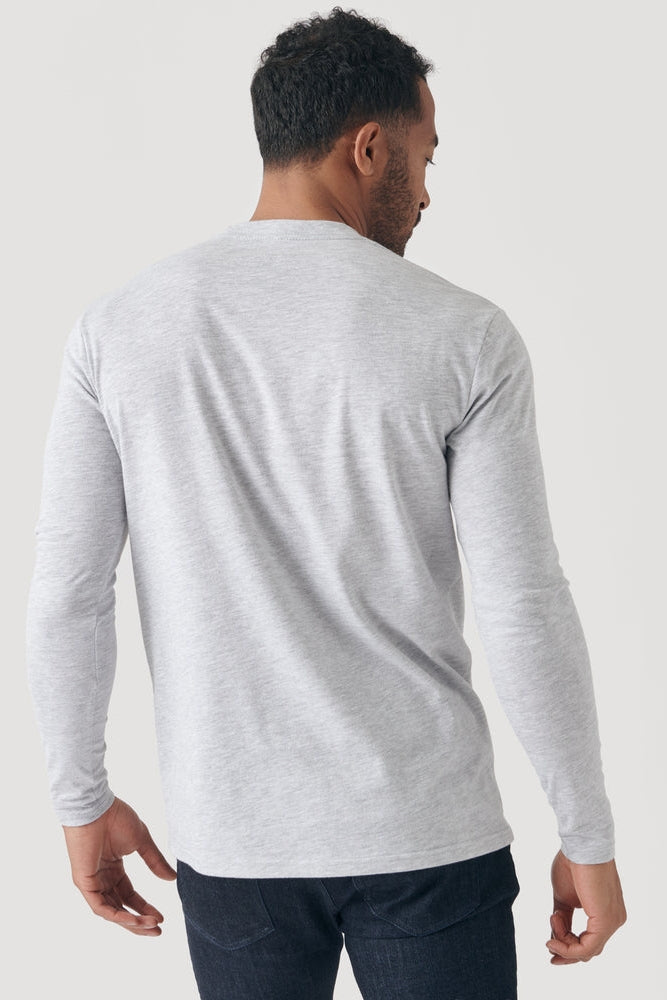 Faire,True Classic, True Classic Light Heather Grey Long Sleeve T-Shirt, Grey, Small-38-TagS