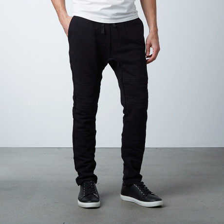 Wholesale,Reese De Luca, Reese De Luca Black French Terry Sweatpants with Drawstring, Black, 37W-31L-TagXL