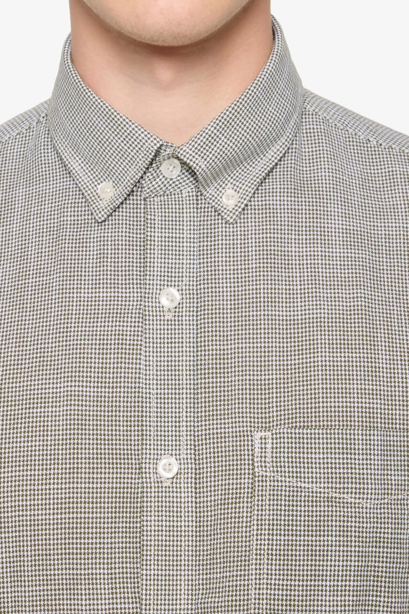 Wholesale,Signal Clothing, Signal Clothing Cypress Green Houndstooth Print Shirt, Green, Extra Large-52-TagXL