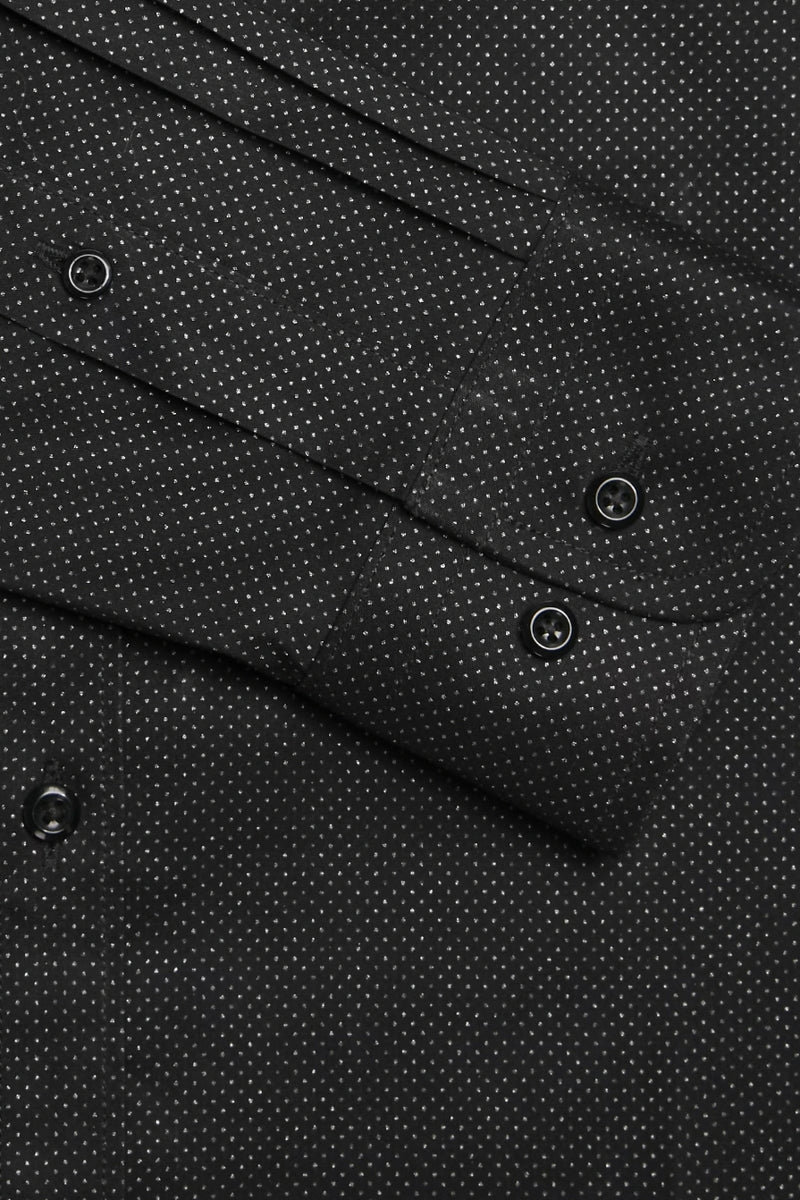 Other,Egara, Egara Black Micro Dot Pattern Slim Fit Stretch Long Sleeve Shirt, Black, Extra Small-35-Tag14.5