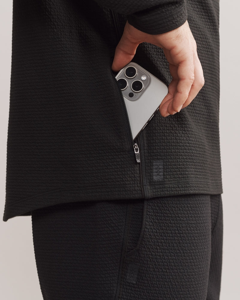 Wholesale,Rhone, Rhone Black Tech 1/2 Zip Textured Stretch Pullover, Black, Medium-44-TagMLarge-47-TagLExtra Large-50-TagXLSmall-40-TagS