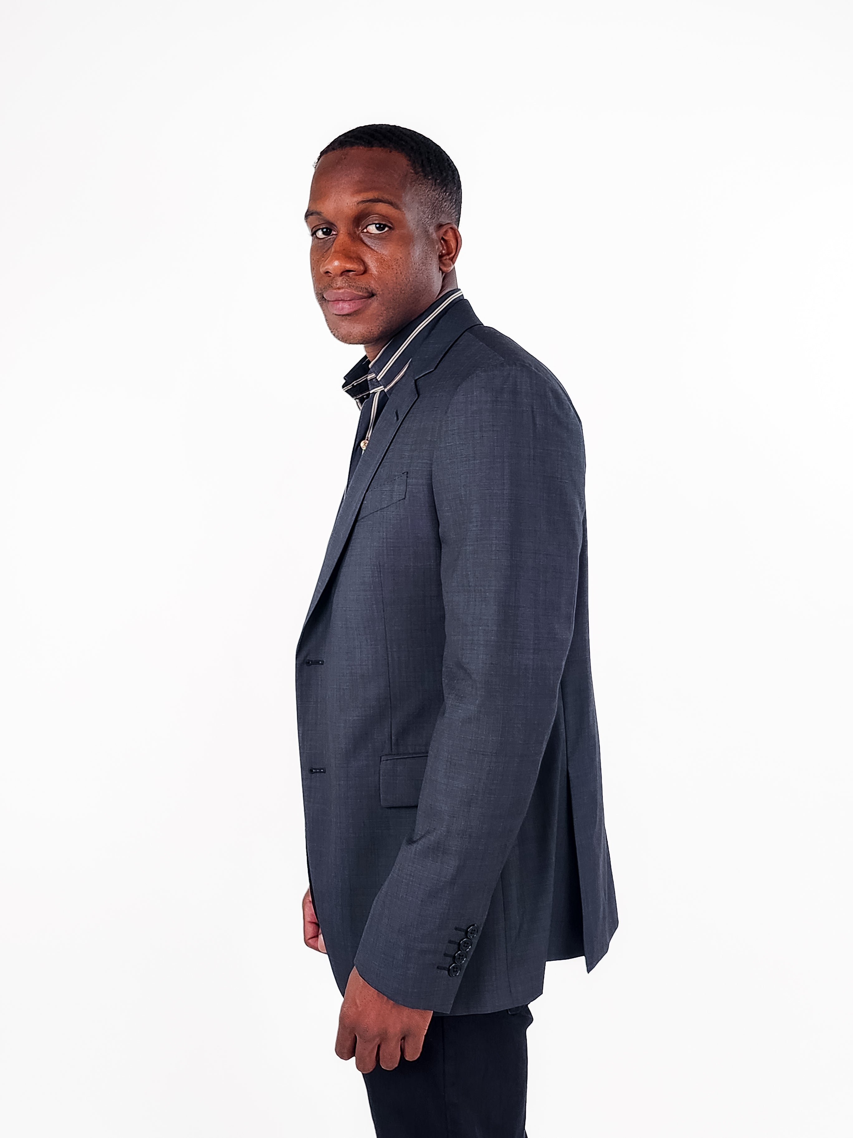 Other,John Varvatos, John Varvatos Dark Grey 2 Button double Vent Blazer, Grey, Medium-44-Tag52