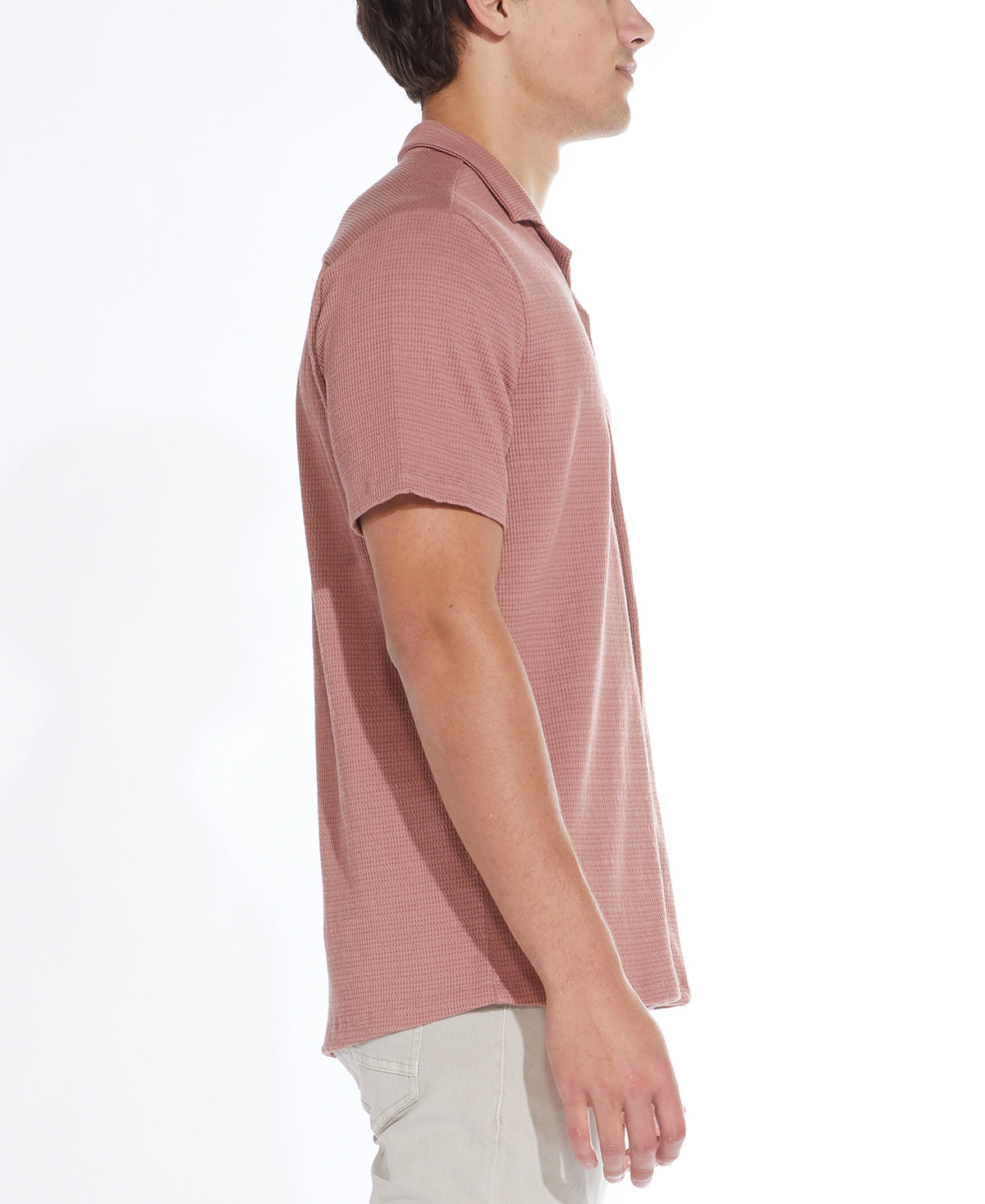 Wholesale,Civil Society, Civil Society Light Brown Matelassé Knit Textured Shirt, Brown, Large-45-TagL