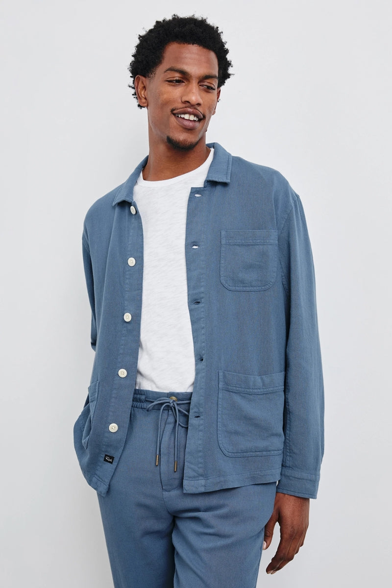 Wholesale,Rails, Rails Washed Blue Twill Overshirt, Blue, Extra Large-50-TagXL