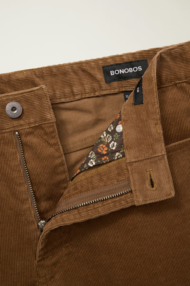 Wholesale,Bonobos, Bonobos Dachshund Brown Corduroy 5-Pocket Pants, Brown, 34W-30L-Tag34