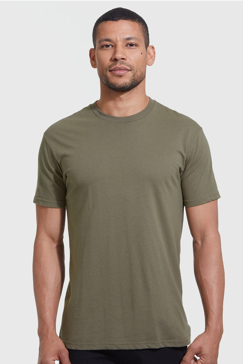 Faire,True Classic, True Classic Military Green Short Sleeve Tee, Green, Medium-40-TagM