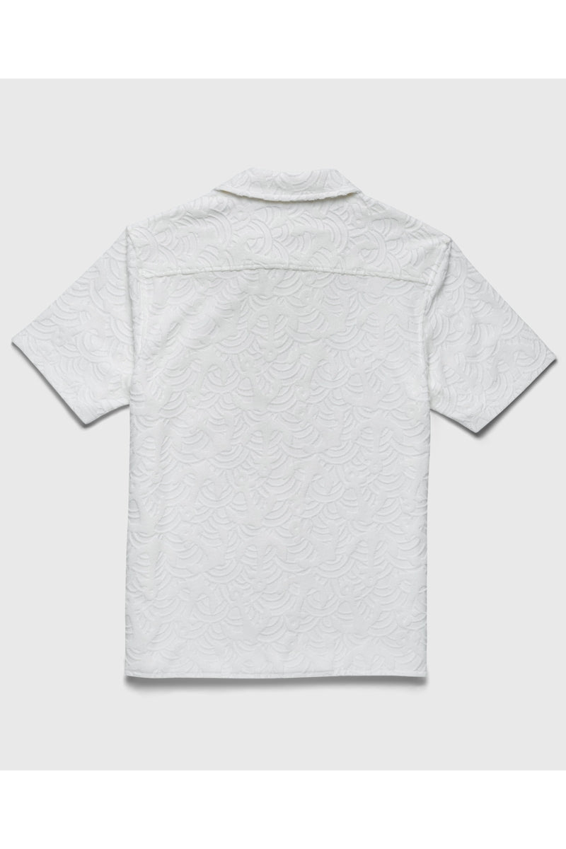 Wholesale,Surfside Supply, Surfside Supply Brilliant White Anchor Textured Knit Shirt, White, Small-40-TagSMedium-42-TagMLarge-44-TagLExtra Large-46-TagXL