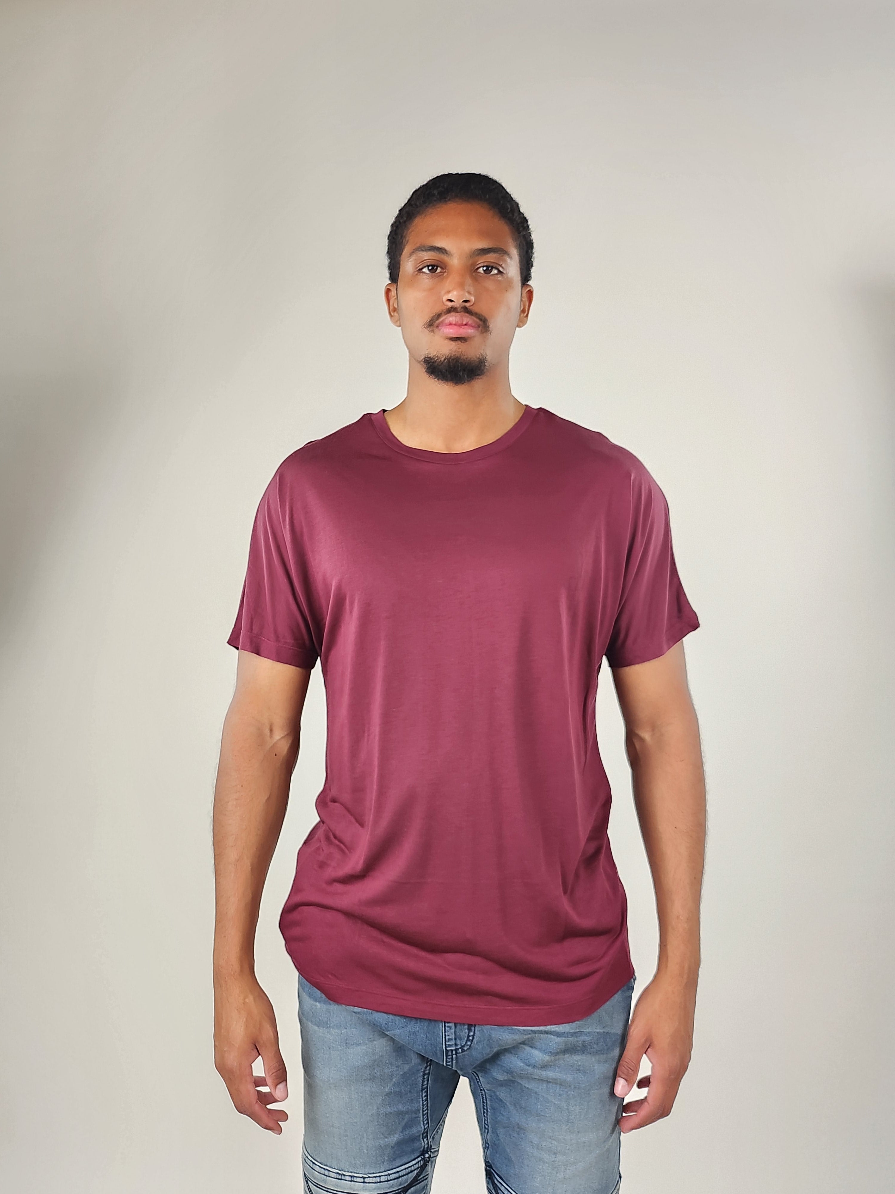 Wholesale,Reesedeluca, Reese De Luca Wine Short Sleeve T-Shirt, Red, Medium-41-TagM