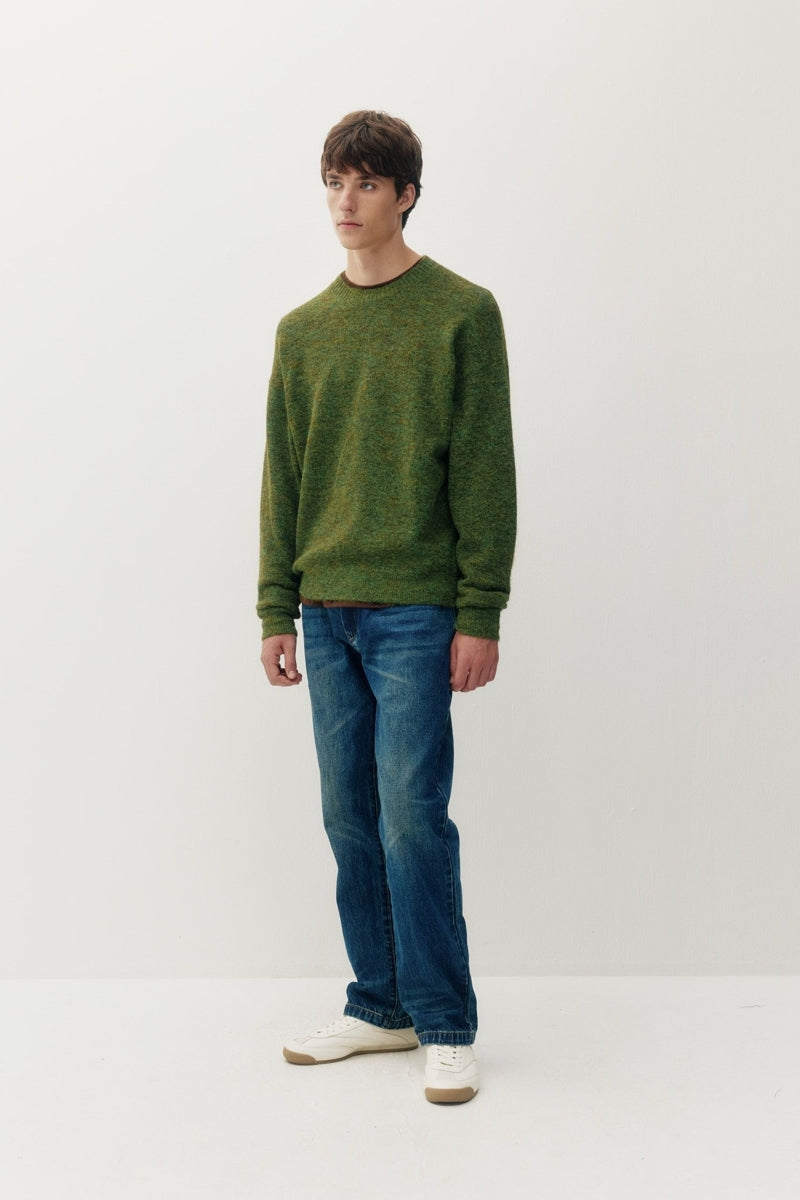 Wholesale,Kuwalla Tee, Kuwalla Tee Green Brushed Knit Crew Sweater, Green, Small-44-TagSMedium-46-TagMLarge-48-TagLExtra Large-50-TagXLExtra Extra Large-52-TagXXL