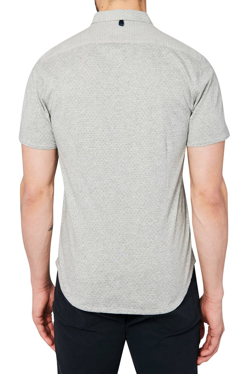 Faire,W.R.K, W.R.K Reworked Green Textured Grid Short Sleeve Shirt, Green, Small-40-TagSMedium-42-TagMLarge-44-TagLExtra Large-48-TagXXLLarge-46-TagXL