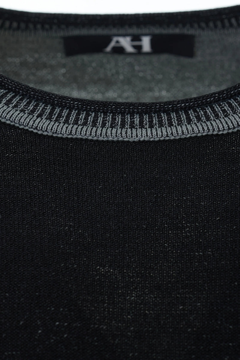 Wholesale,American Heritage, American Heritage Black Textured Crewneck Sweater, Black, Small-40-TagSExtra Extra Large-48-TagXXL