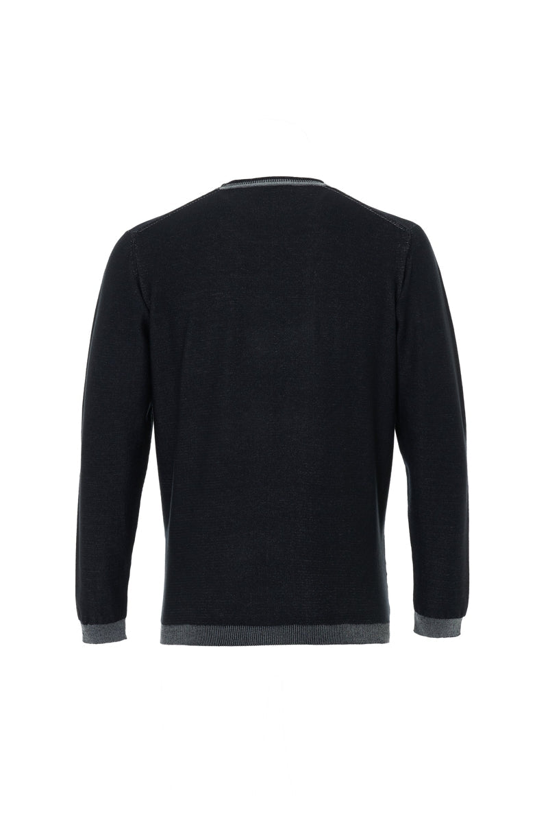 Wholesale,American Heritage, American Heritage Black Textured Crewneck Sweater, Black, Small-40-TagSExtra Extra Large-48-TagXXL