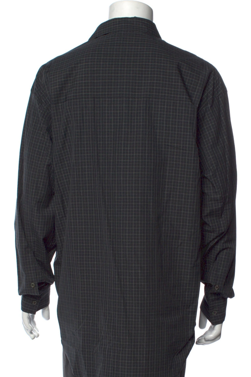 Christian Dada Black Plaid Print Long Sleeve Shirt