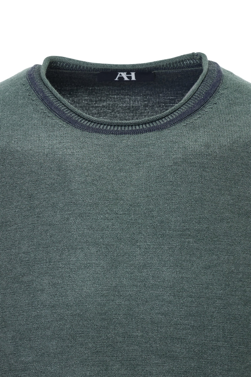 Wholesale,American Heritage, American Heritage Green Textured Crewneck Sweater, Green, Medium-42-TagMLarge-44-TagLExtra Large-46-TagXL