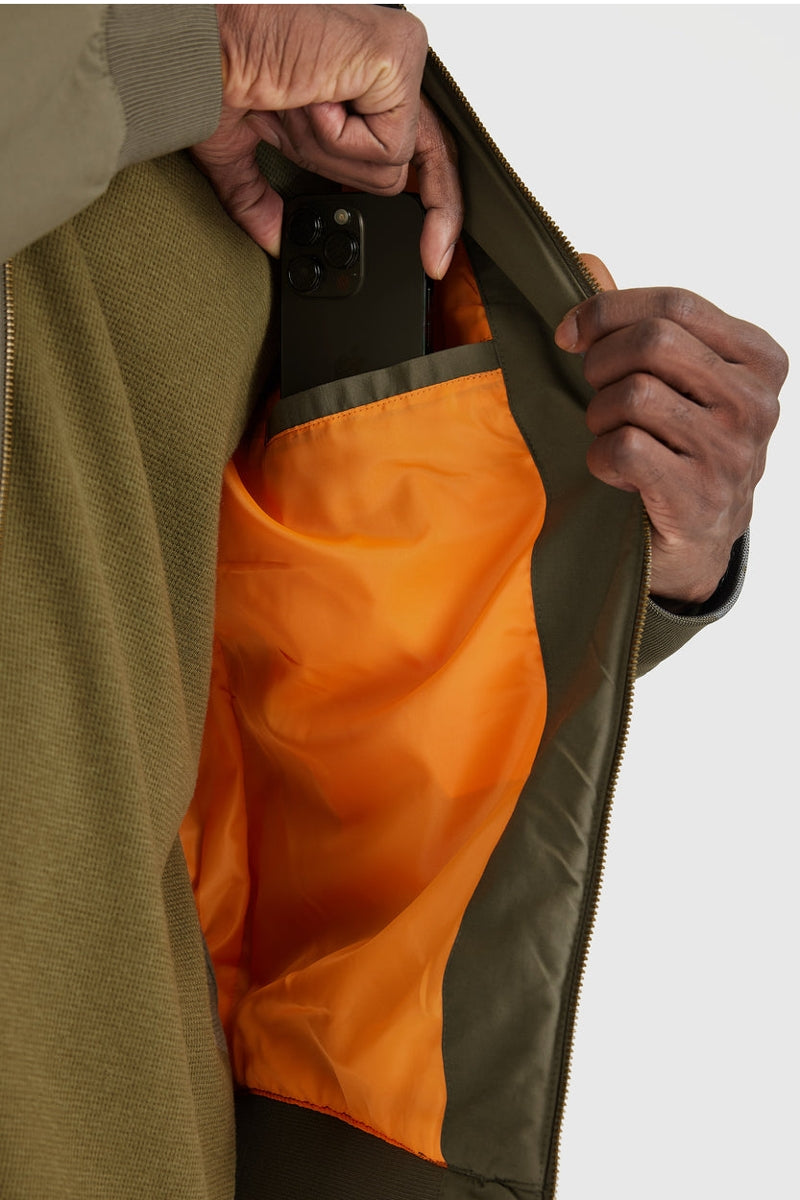 Wholesale,True Classic, True Classic Army Green Bomber Jacket, Green, Medium-44-TagM