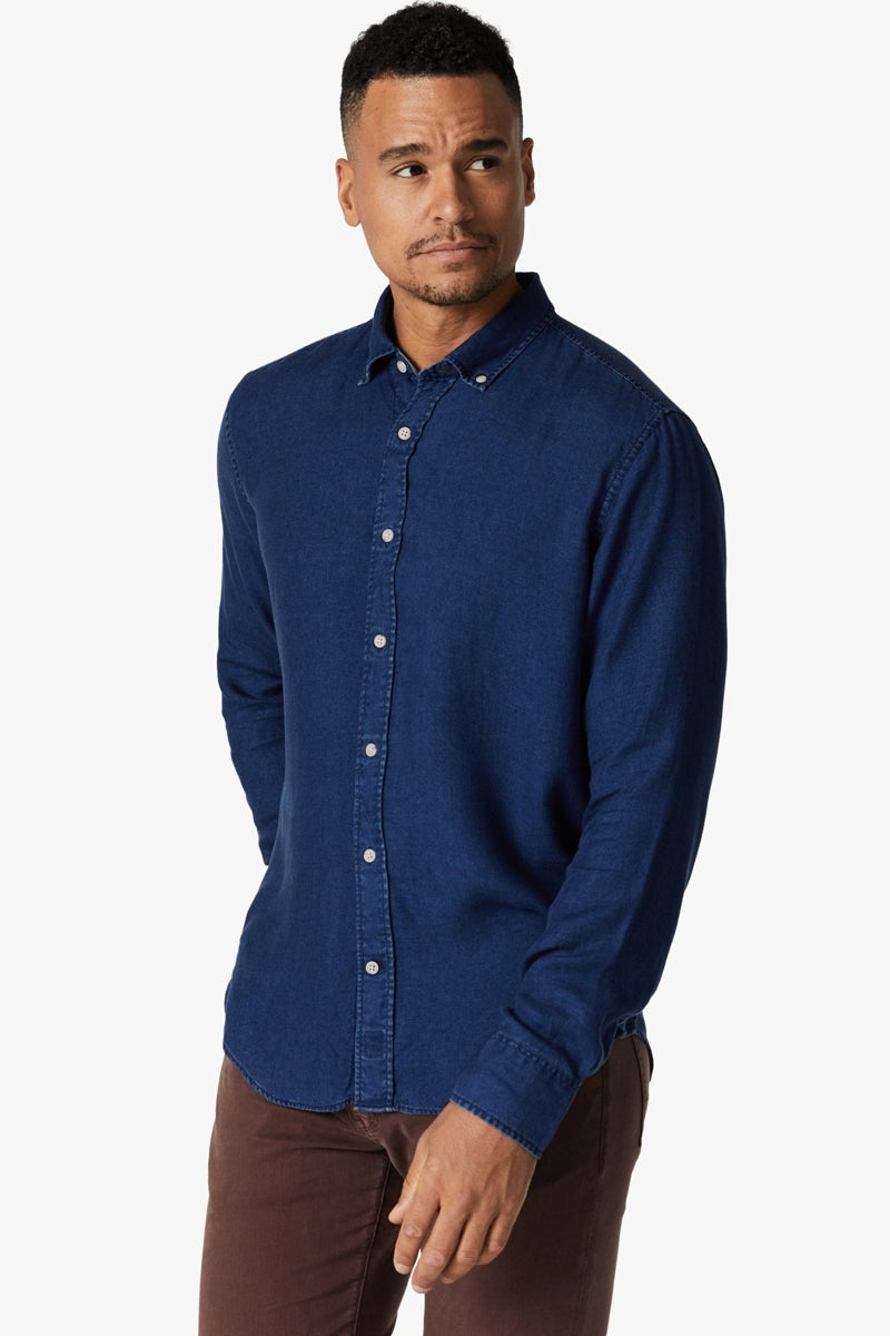 Wholesale,34 Heritage, 34 Heritage Mid Indigo Denim Shirt, Blue, Medium-45-TagM