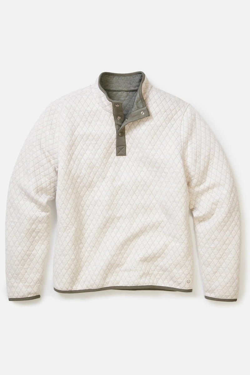 Wholesale,Marine Layer, Marine Layer Oatmeal Buttoned Quilted Pullover, Tan, Extra Large-50-TagXL