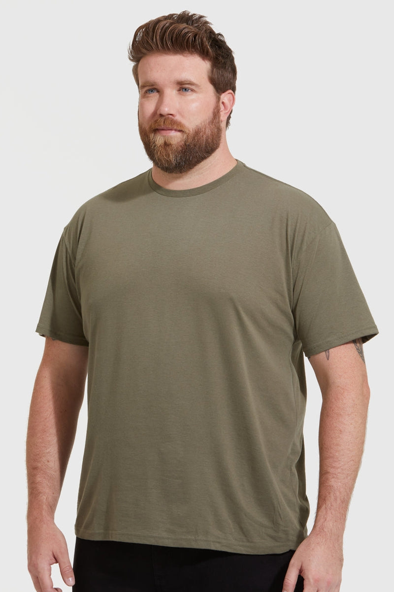 Faire,True Classic, True Classic Military Green Short Sleeve Tee, Green, Large-42-TagL