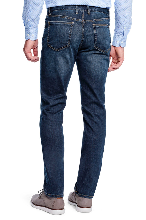 Johnston & Murphy Medium Wash Stretch Straight Leg Jeans