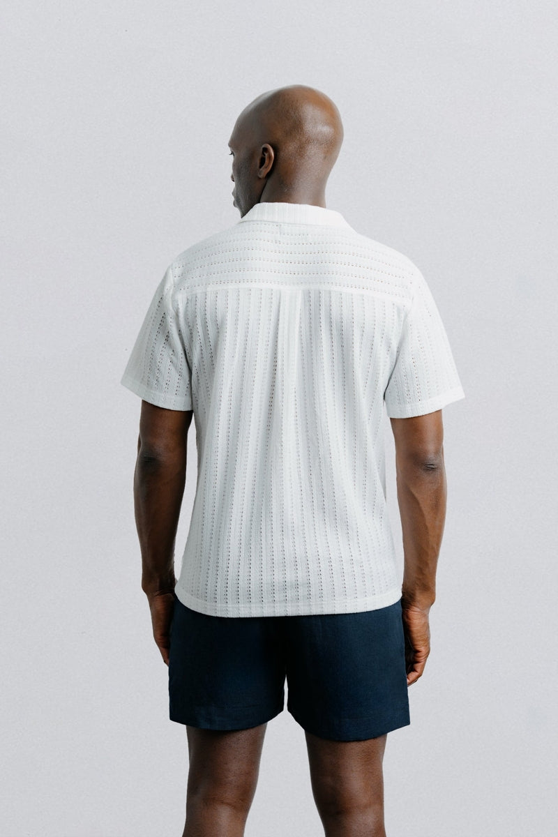 Wholesale,Champlain, Champlain White Stretch Camp Collar Shirt, White, Medium-44-TagMLarge-46-TagLExtra Extra Large-50-TagXXL